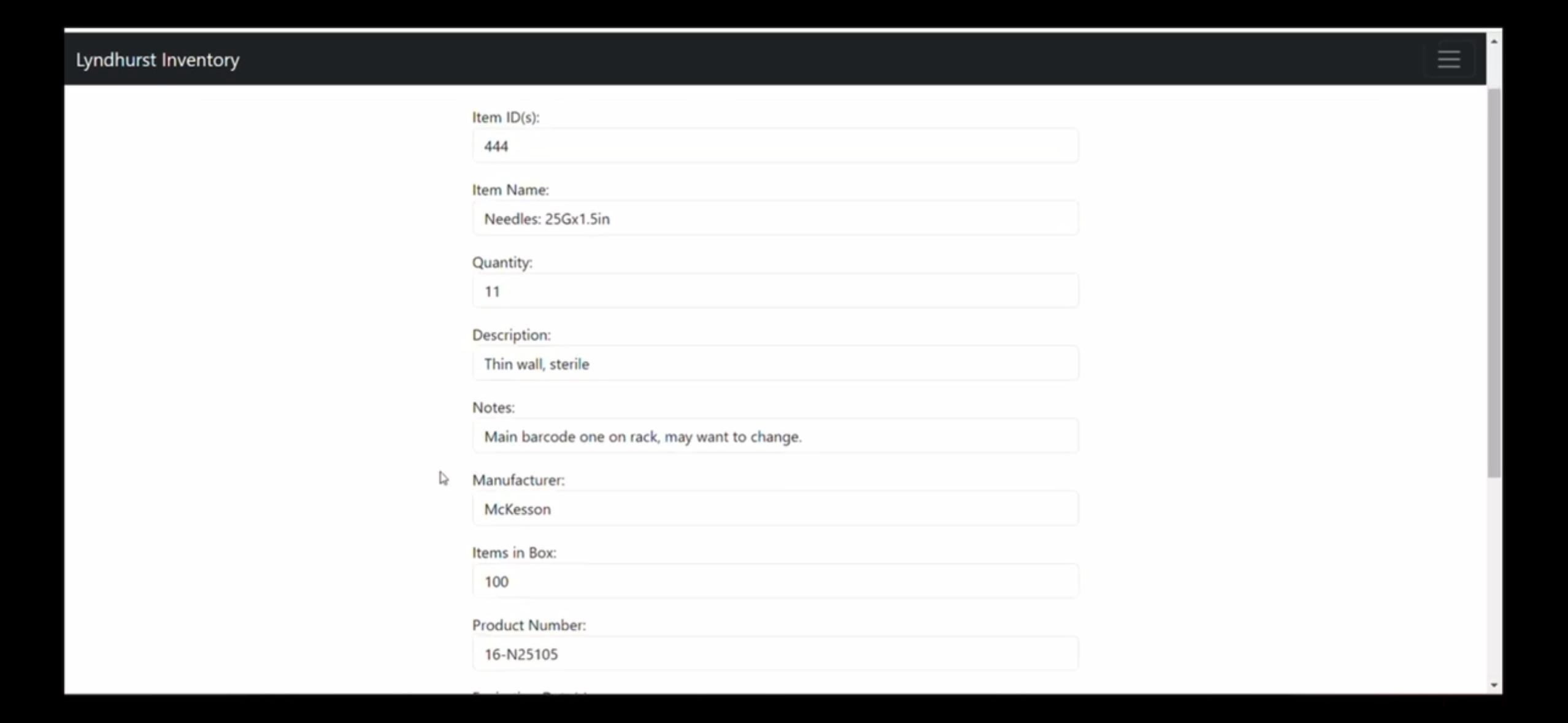 Lyndhurst Medical Inventory - Image 1